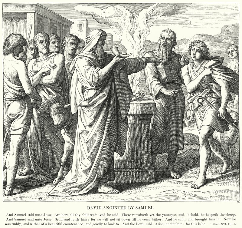David oint par Samuel - Julius (after) Schnorr von Carolsfeld