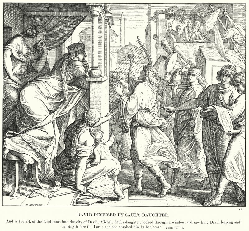 David méprisé par la fille de Saül - Julius (after) Schnorr von Carolsfeld