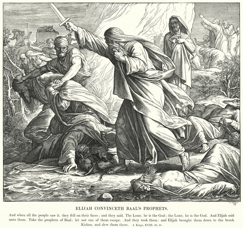 Élie convainc les prophètes de Baal - Julius (after) Schnorr von Carolsfeld