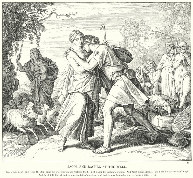 Jacob et Rachel au puits - Julius (after) Schnorr von Carolsfeld