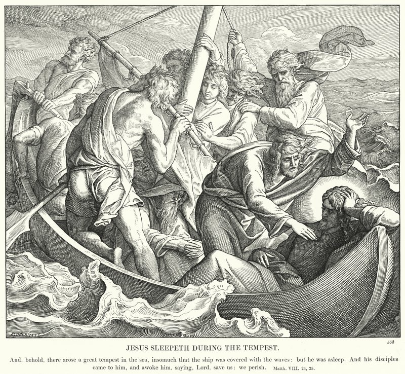 Jésus dort pendant la tempête - Julius (after) Schnorr von Carolsfeld