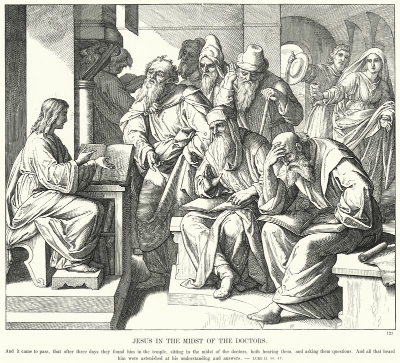 Jésus au milieu des docteurs - Julius (after) Schnorr von Carolsfeld