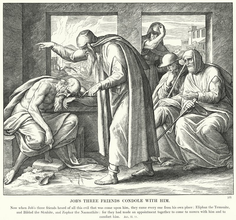 Les Trois Amis de Job le consolent - Julius (after) Schnorr von Carolsfeld