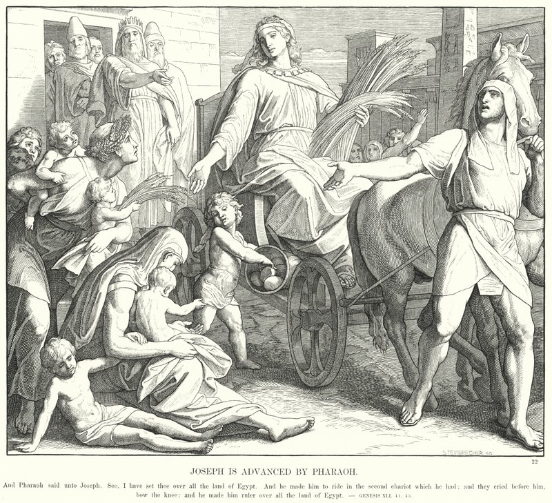 Joseph est promu par Pharaon - Julius (after) Schnorr von Carolsfeld