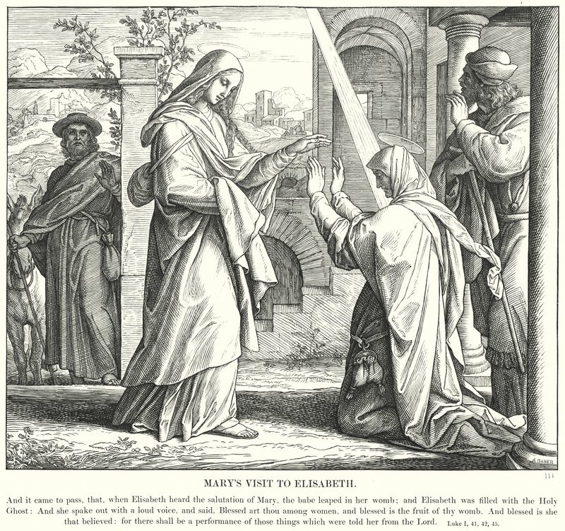 La visite de Marie à Élisabeth - Julius (after) Schnorr von Carolsfeld