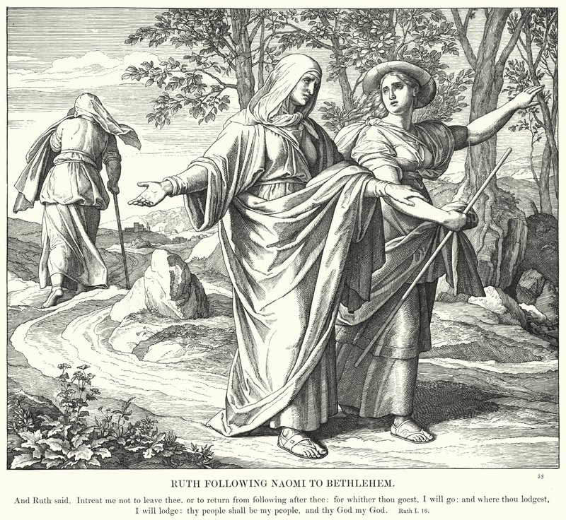 Ruth suivant Naomi à Bethléem - Julius (after) Schnorr von Carolsfeld