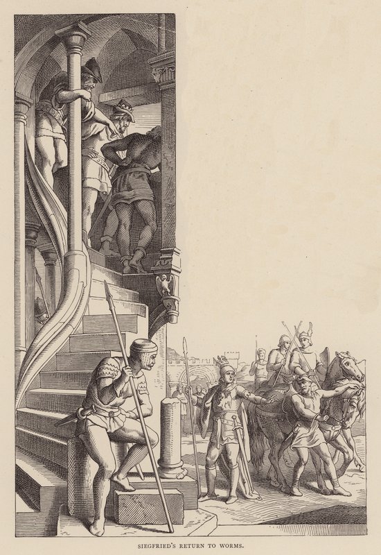 Le Retour de Siegfried à Worms - Julius (after) Schnorr von Carolsfeld