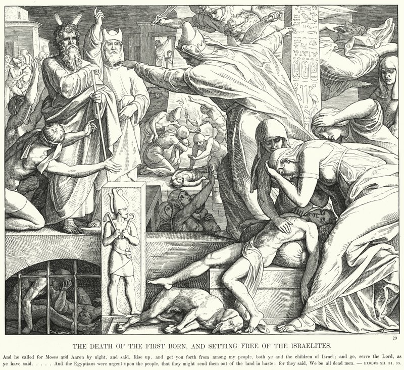 La mort du premier-né et la libération des Israélites - Julius (after) Schnorr von Carolsfeld