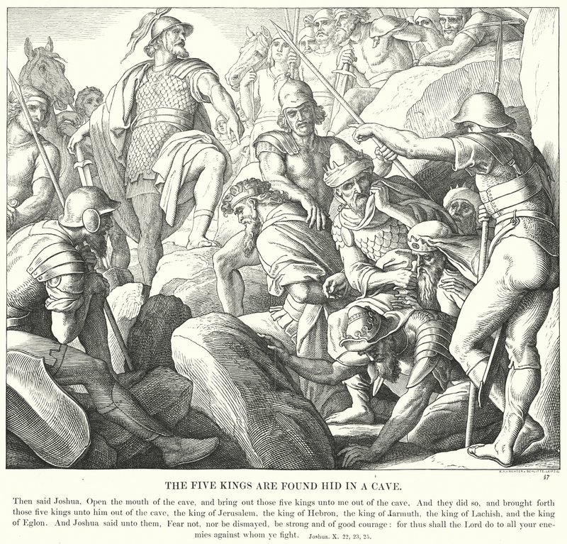 Les cinq rois sont trouvés cachés dans une grotte - Julius (after) Schnorr von Carolsfeld