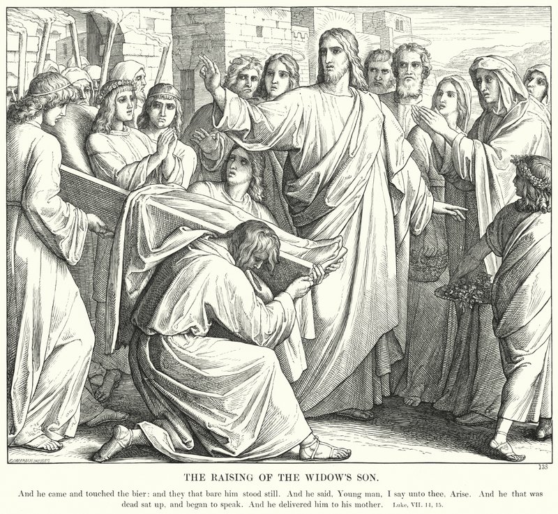 La Résurrection du fils de la veuve - Julius (after) Schnorr von Carolsfeld