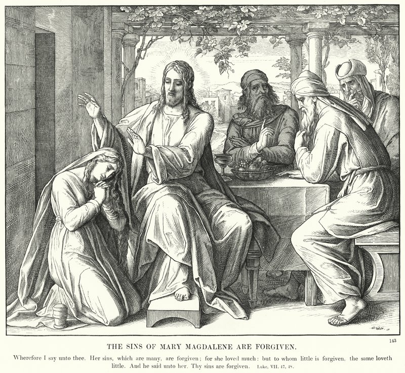 Les péchés de Marie-Madeleine sont pardonnés - Julius (after) Schnorr von Carolsfeld