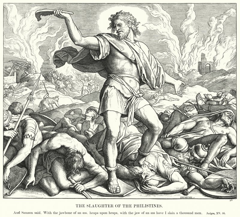Le massacre des Philistins - Julius (after) Schnorr von Carolsfeld