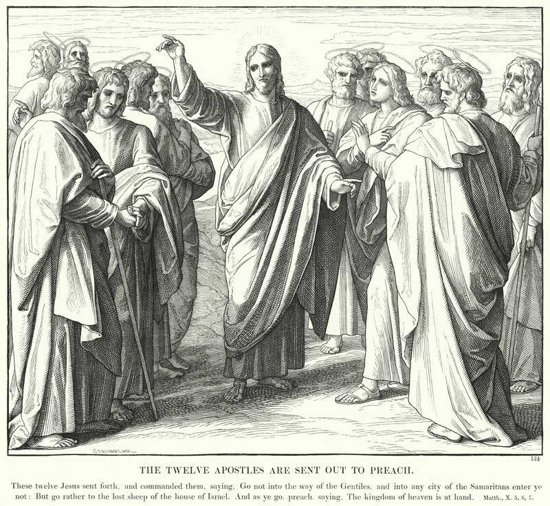 Les Douze Apôtres sont envoyés prêcher - Julius (after) Schnorr von Carolsfeld