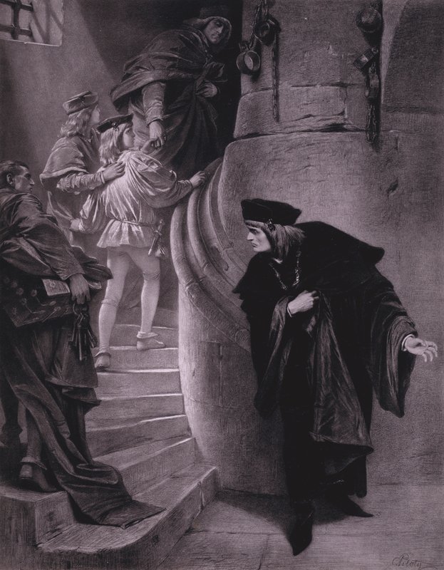 Scène de Richard III de Shakespeare (Acte III, Scène 5) - Karl Theodor von Piloty