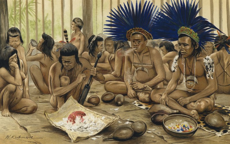 Fête des morts des Indiens Bororo du Brésil central - Karl Von den Steinen