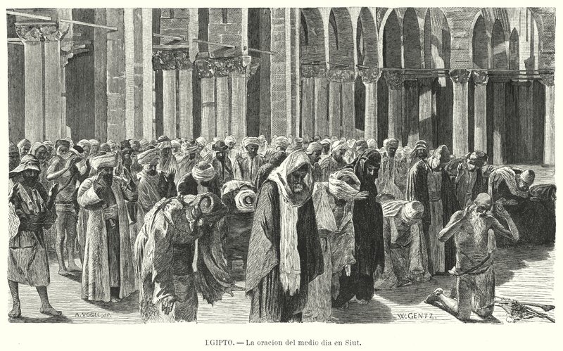 Prières de midi à Asyut, Égypte - Karl Wilhelm Gentz