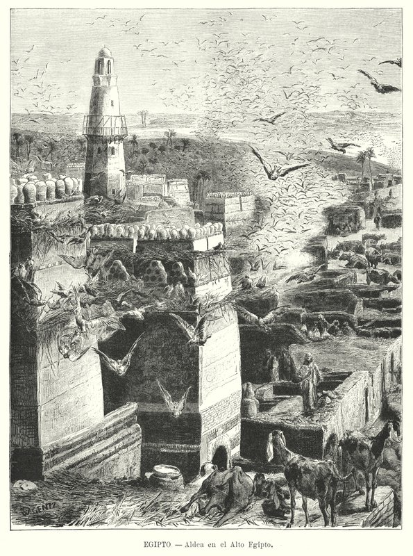 Village en Haute-Égypte - Karl Wilhelm Gentz