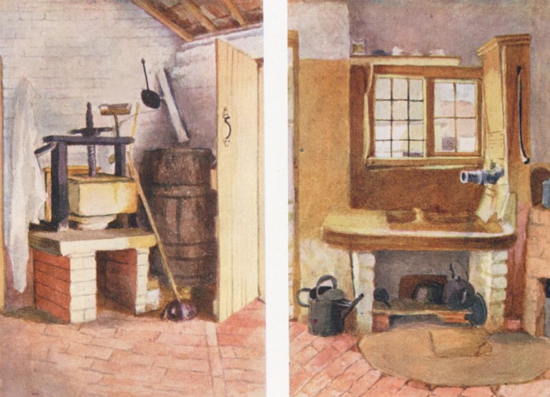 La pompe de cuisine et la vieille presse à fromage, Rolleston - Kate (after) Greenaway