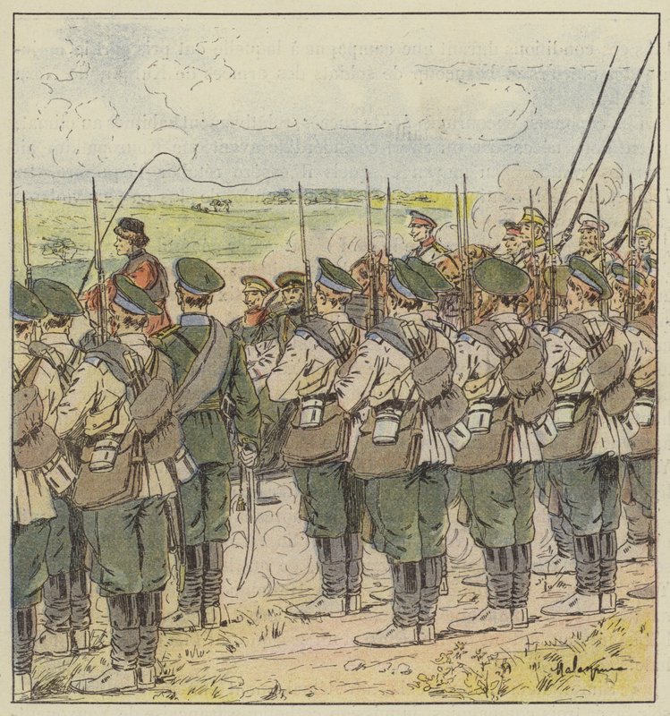 Les troupes russes rendent les honneurs au passage d