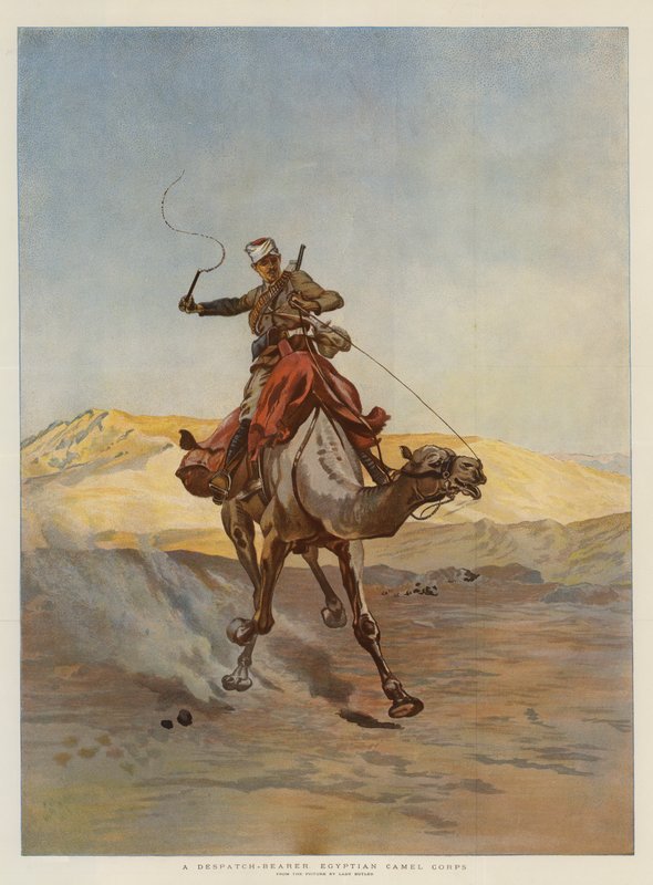 Un porteur de dépêches du corps de chameaux égyptien - Lady Butler
