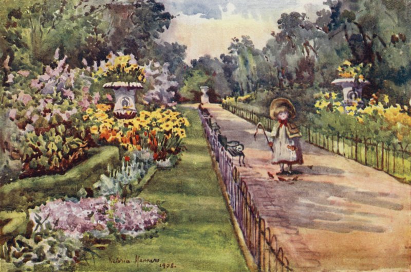 Printemps au parc Regent (lithographie en couleur) - Lady Victoria Marjorie Harriet Manners