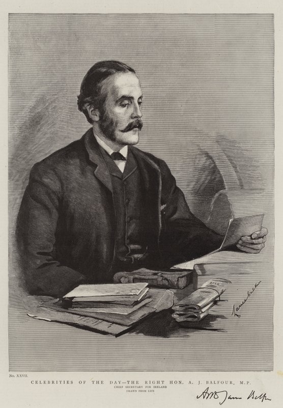 Célébrités du jour, le très honorable A J Balfour, MP - Lance Calkin