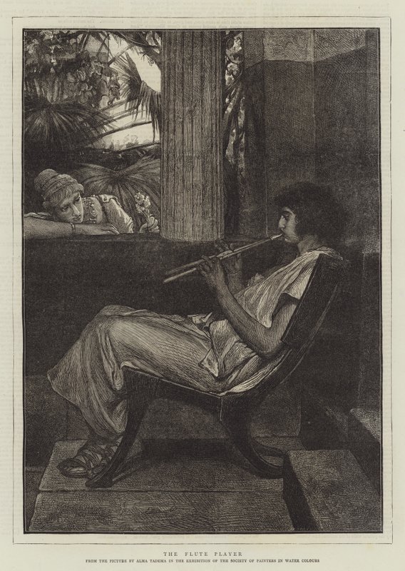 Le joueur de flûte - Lawrence Alma Tadema