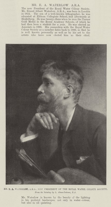 M. E A Waterlow, ARA, Nouveau Président de la Royal Water Colour Society - Lawrence Alma Tadema