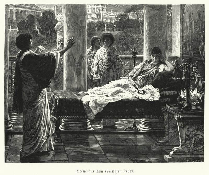 Scène de la vie dans la Rome antique (gravure) - Lawrence (after) Alma Tadema