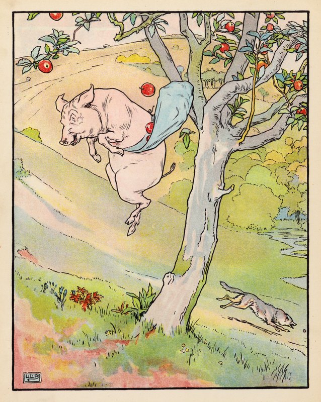 Illustration pour Les Trois Petits Cochons - Leonard Leslie Brooke