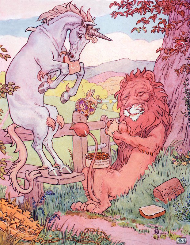 Le lion et la licorne - Leonard Leslie Brooke