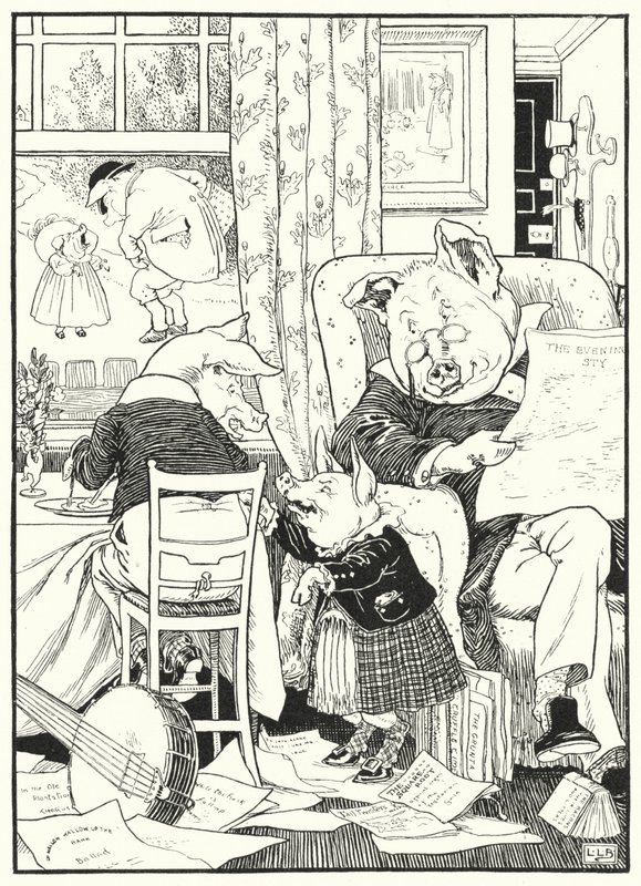 Les cinq cochons - Leonard Leslie Brooke