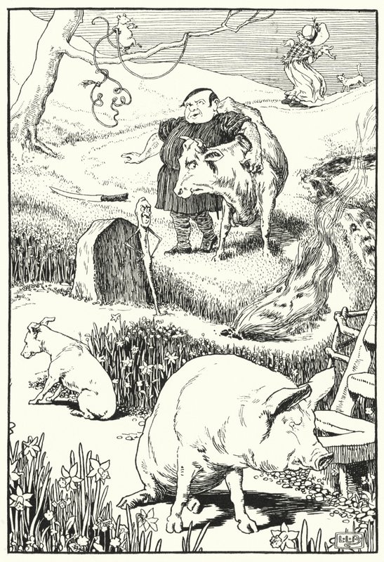 La vieille femme et son cochon - Leonard Leslie Brooke