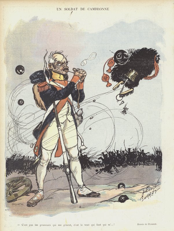 Un soldat de Cambronne. Illustration pour Le Rire - Leonce Burret