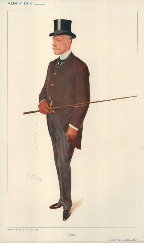 Colonel Frank Shuttleworth, Charlie, 10 février 1909, caricature de Vanity Fair - Leslie Matthew Ward