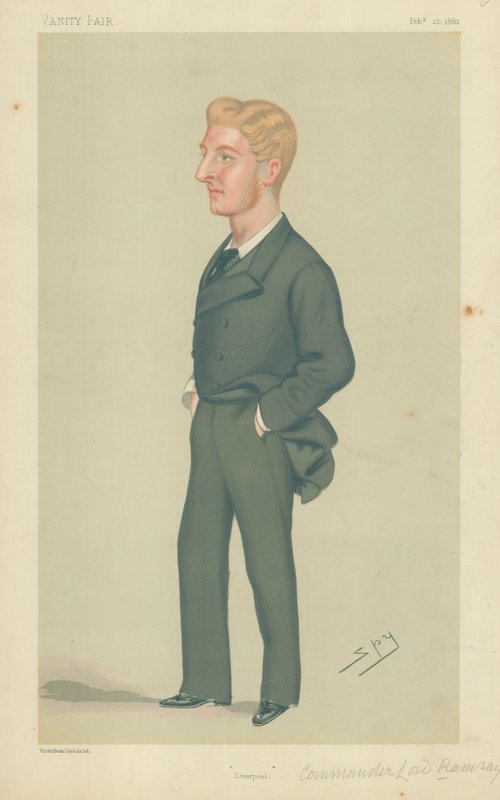 Commandant Lord Ramsay, Liverpool, 28 février 1880, caricature de Vanity Fair - Leslie Matthew Ward