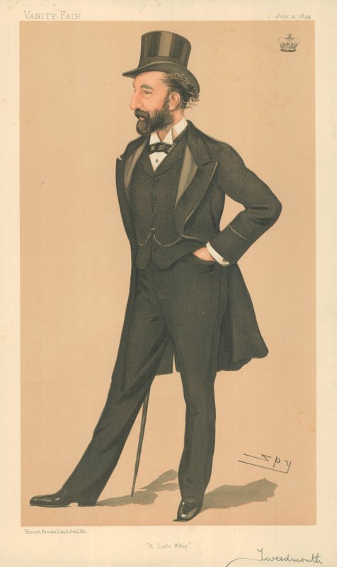 Lord Tweedmouth, A late whip, 12 juillet 1894, caricature de Vanity Fair - Leslie Matthew Ward