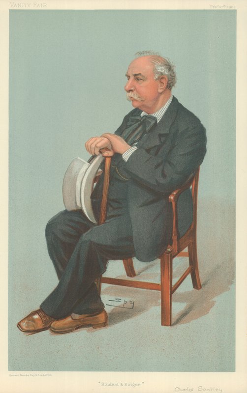 M. Charles Santley, Étudiant et chanteur, 27 février 1902, caricature de Vanity Fair - Leslie Matthew Ward