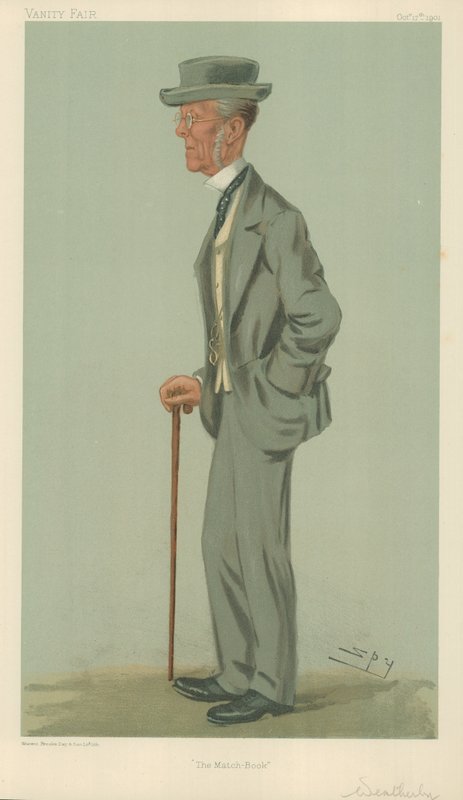 M. Edward Weatherby, Le livre des matchs, 17 octobre 1901, caricature de Vanity Fair - Leslie Matthew Ward