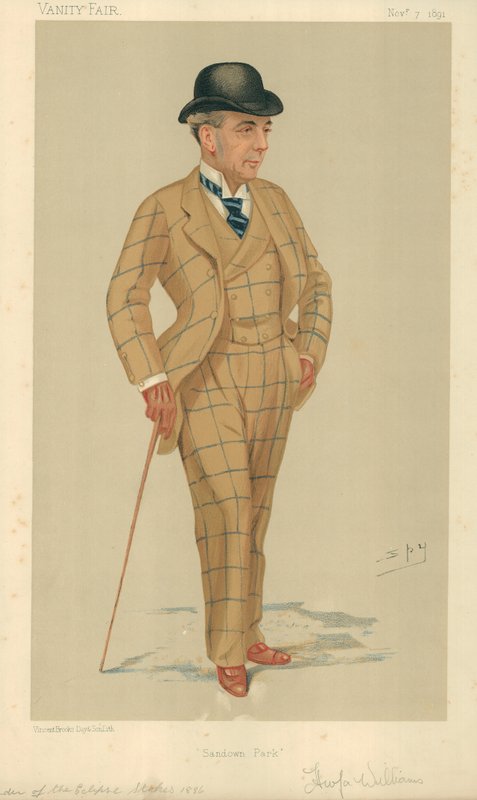 M. Hwfa Williams, Sandown Park, 7 novembre 1891, caricature de Vanity Fair - Leslie Matthew Ward
