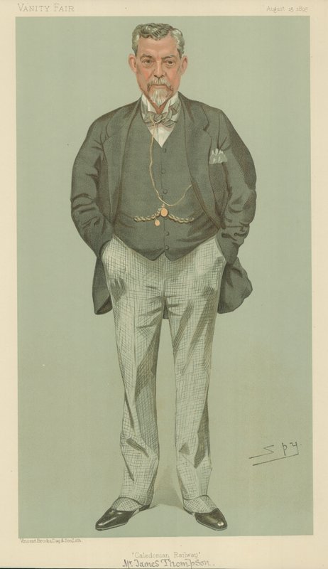 M. James Thompson, Caledonian Railway, 15 août 1895, caricature de Vanity Fair - Leslie Matthew Ward