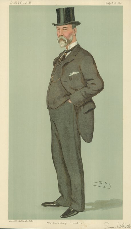 M. Samuel Whitbread, procédure parlementaire, 8 août 1895, caricature de Vanity Fair - Leslie Matthew Ward