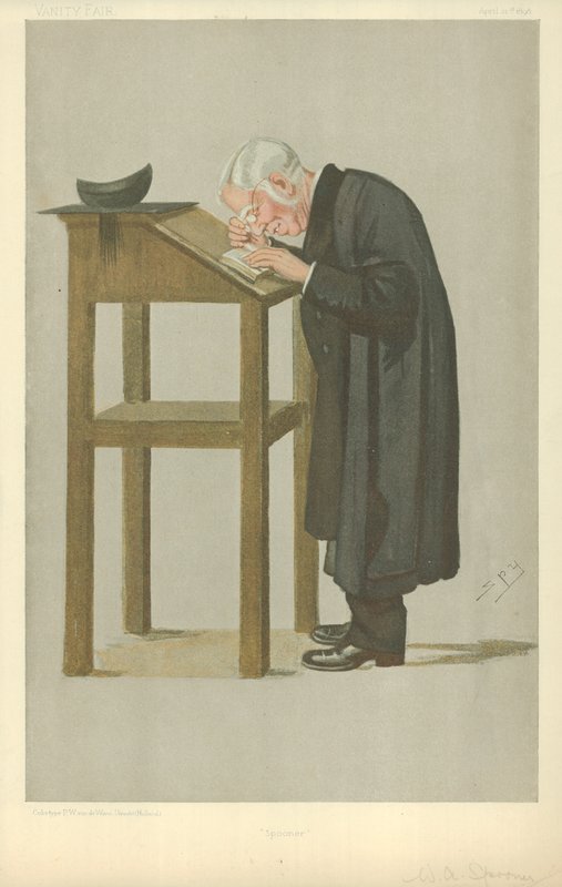 M. W A Spooner, Spooner, 21 avril 1898, caricature de Vanity Fair - Leslie Matthew Ward
