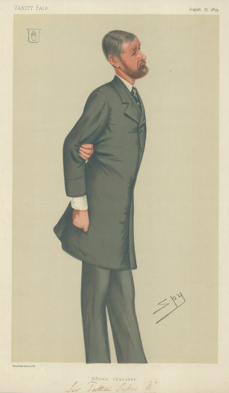 Sir Tatton Sykes, Quinze églises, 23 août 1879, caricature de Vanity Fair - Leslie Matthew Ward