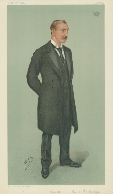 Le comte de Selborne, Amirauté, 3 octobre 1901, caricature de Vanity Fair - Leslie Matthew Ward
