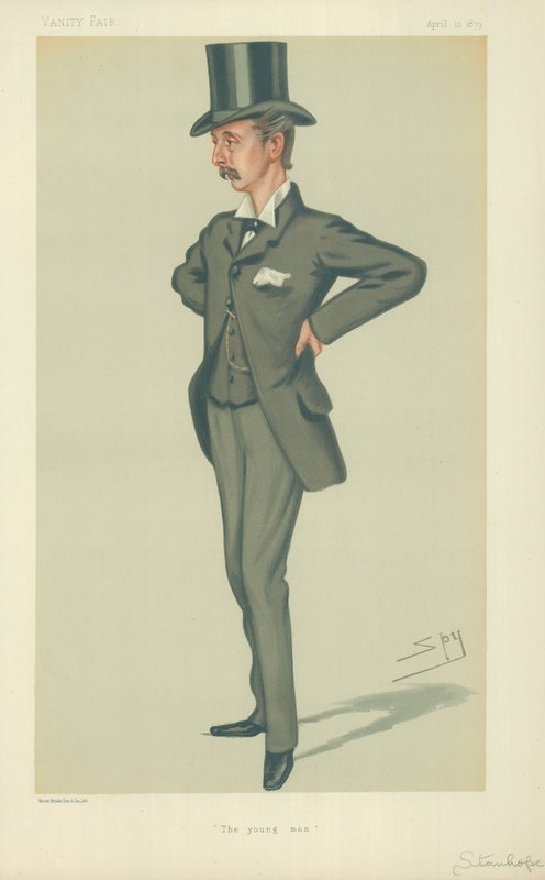 Le Hon Edward Stanhope MP, Le jeune homme, 12 avril 1879, caricature de Vanity Fair - Leslie Matthew Ward