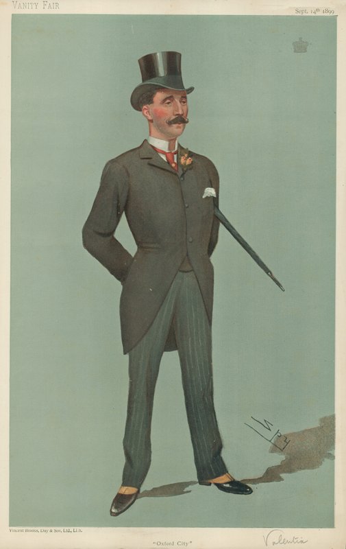Viscount Valentia, Oxford City, 14 septembre 1899, caricature de Vanity Fair - Leslie Matthew Ward