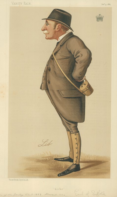 Le Comte de Suffolk et Berkshire, Douvres, 31 décembre 1887, caricature de Vanity Fair - Liborio Prosperi