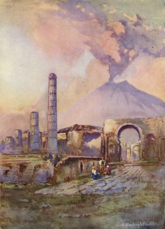 Pompéi, Vésuve au loin - Louis Burleigh Bruhl