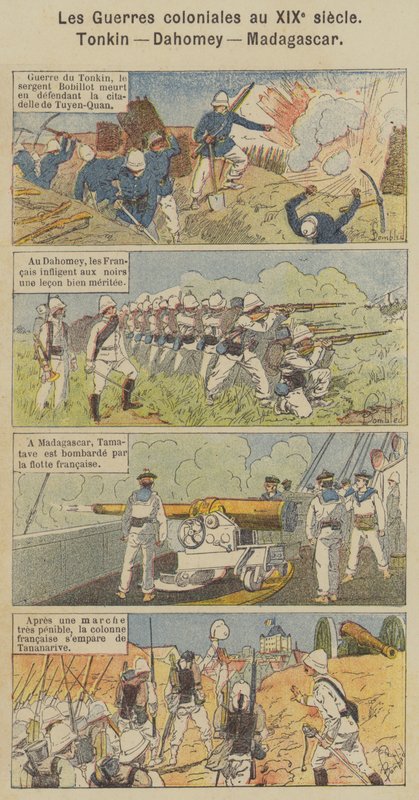 Les guerres coloniales au XIXe siècle, Tonkin, Dahomey, Madagascar - Louis Charles (after) Bombled